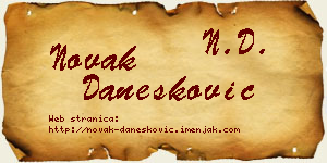 Novak Danesković vizit kartica